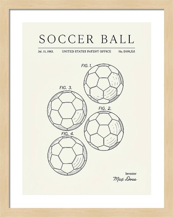 Soccer Ball Minimalist Patent Usd199535s