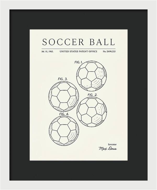 Soccer Ball Minimalist Patent Usd199535s