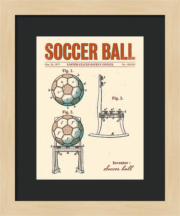 Soccer Ball Retro Patent Us199535