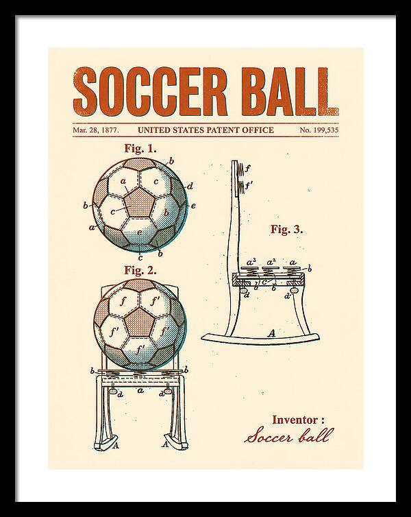 Soccer Ball Retro Patent Us199535