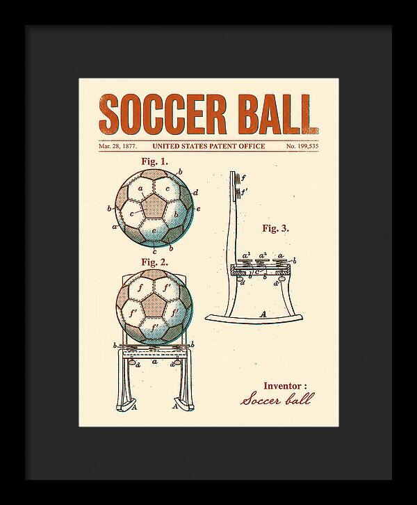 Soccer Ball Retro Patent Us199535