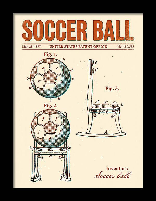 Soccer Ball Retro Patent Us199535