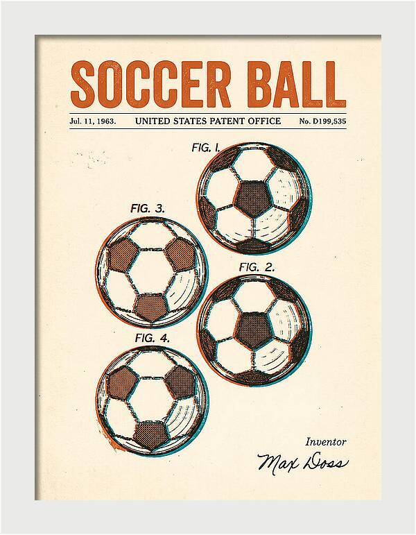 Soccer Ball Retro Patent Usd199535s
