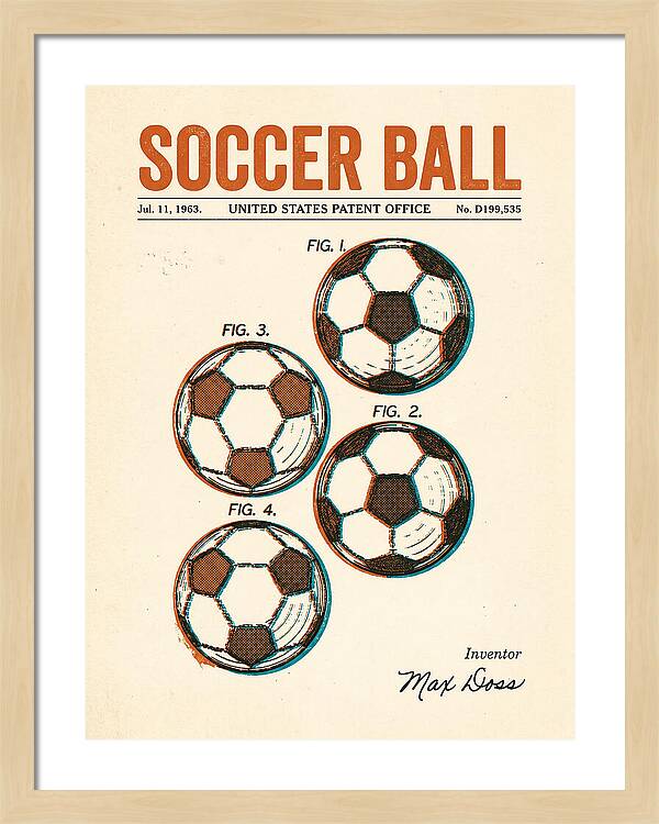 Soccer Ball Retro Patent Usd199535s