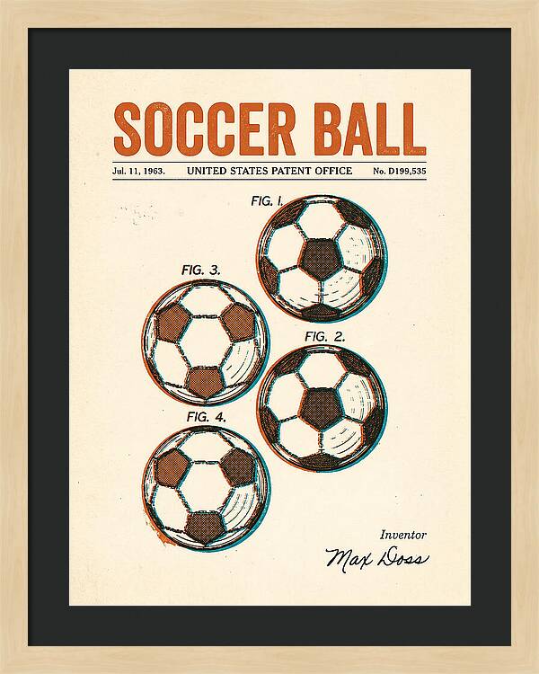 Soccer Ball Retro Patent Usd199535s