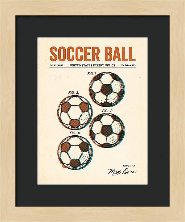 Soccer Ball Retro Patent Usd199535s