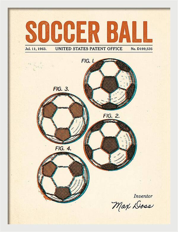 Soccer Ball Retro Patent Usd199535s