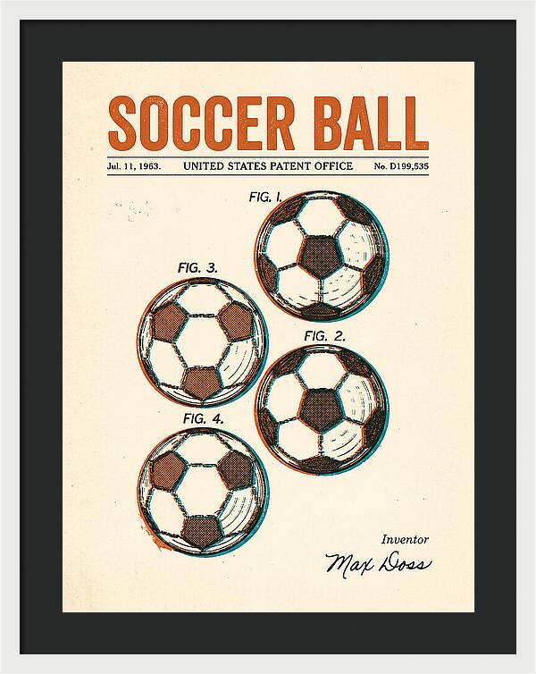 Soccer Ball Retro Patent Usd199535s