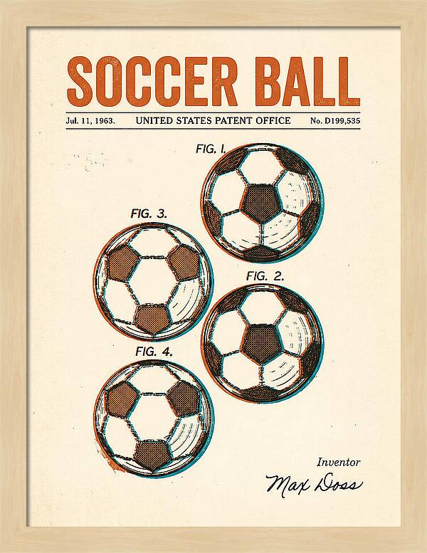Soccer Ball Retro Patent Usd199535s