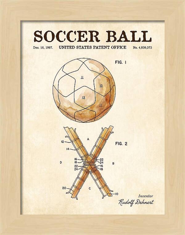 Soccer Ball Watercolor Patent Us4830373a