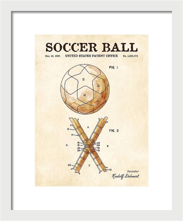 Soccer Ball Watercolor Patent Us4830373a