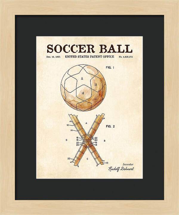 Soccer Ball Watercolor Patent Us4830373a