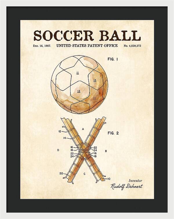 Soccer Ball Watercolor Patent Us4830373a