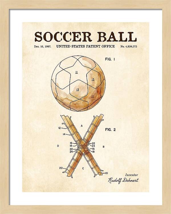 Soccer Ball Watercolor Patent Us4830373a