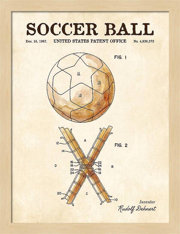 Soccer Ball Watercolor Patent Us4830373a