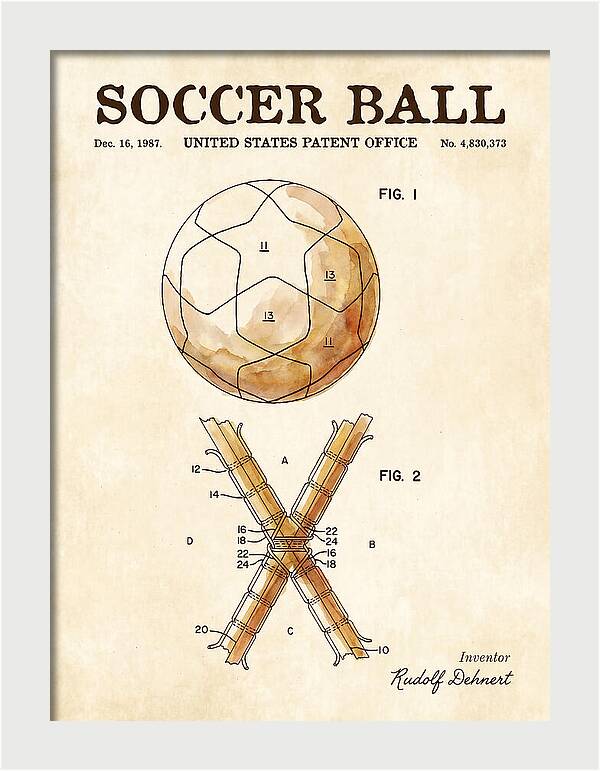 Soccer Ball Watercolor Patent Us4830373a