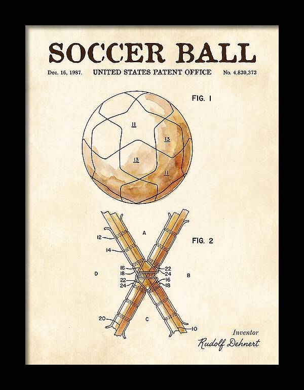 Soccer Ball Watercolor Patent Us4830373a