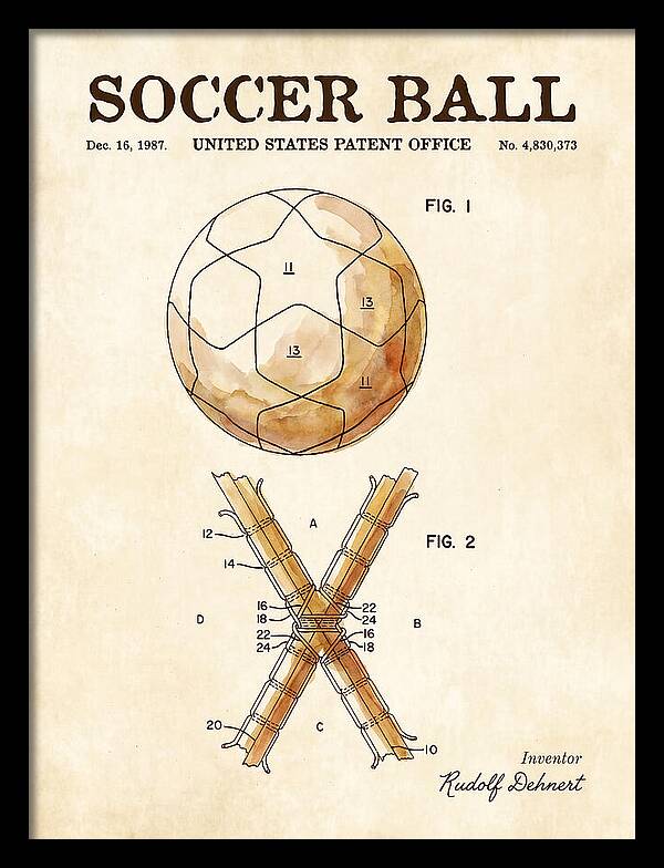 Soccer Ball Watercolor Patent Us4830373a
