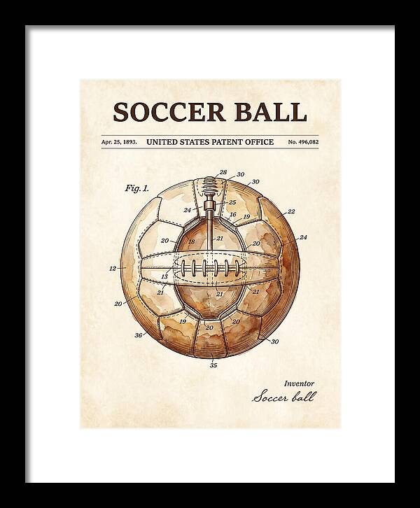 Soccer Ball Watercolor Patent Us496082