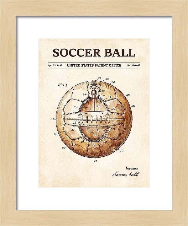 Soccer Ball Watercolor Patent Us496082