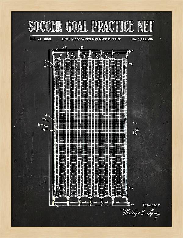 Soccer Goal Practice Net Chalkboard Patent Us5615889