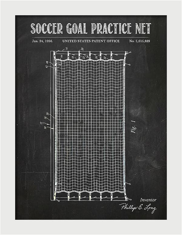 Soccer Goal Practice Net Chalkboard Patent Us5615889