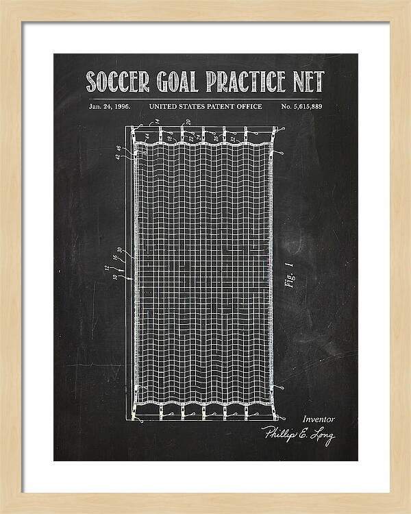 Soccer Goal Practice Net Chalkboard Patent Us5615889