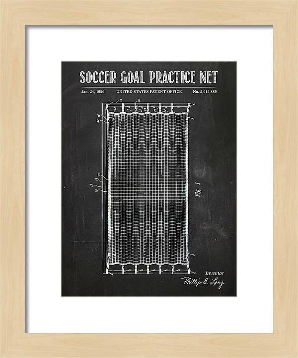 Soccer Goal Practice Net Chalkboard Patent Us5615889