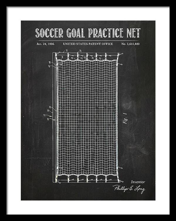 Soccer Goal Practice Net Chalkboard Patent Us5615889