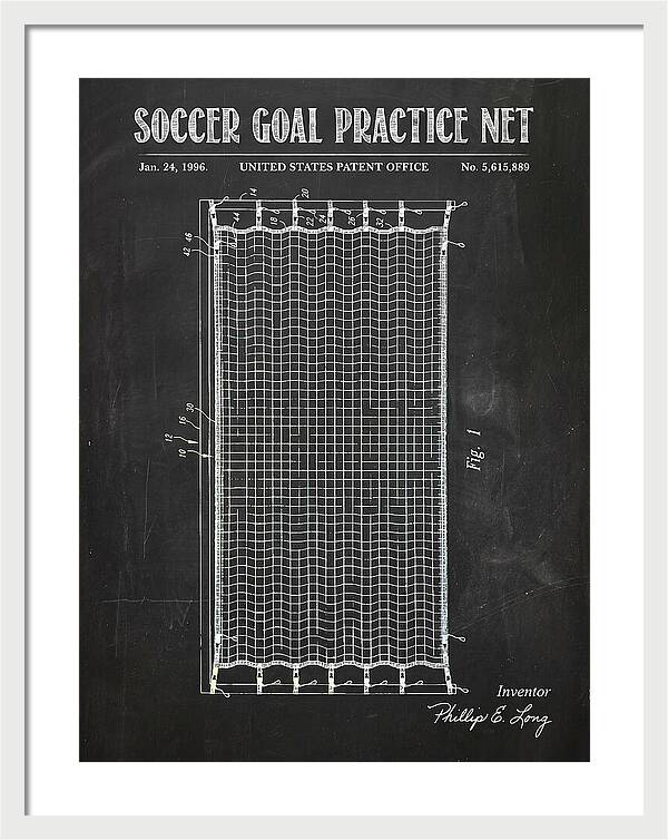 Soccer Goal Practice Net Chalkboard Patent Us5615889