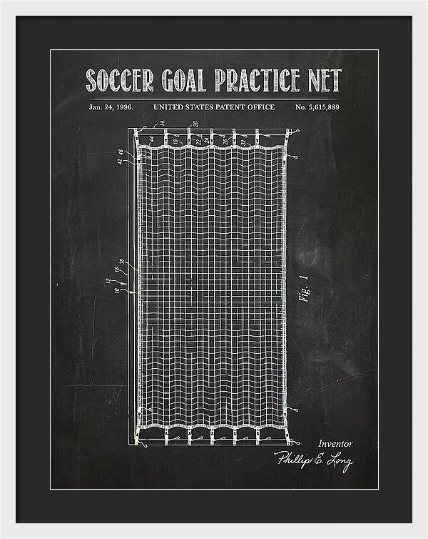 Soccer Goal Practice Net Chalkboard Patent Us5615889