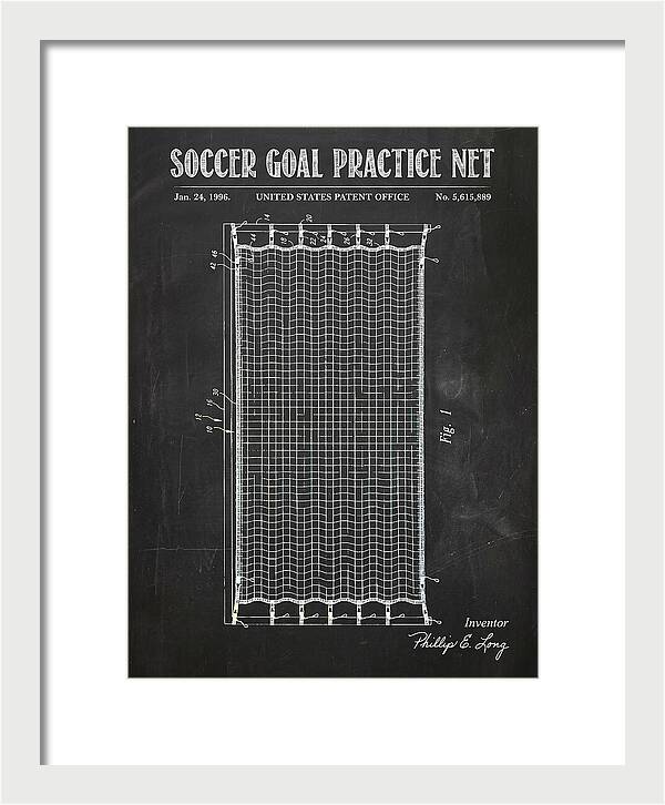 Soccer Goal Practice Net Chalkboard Patent Us5615889