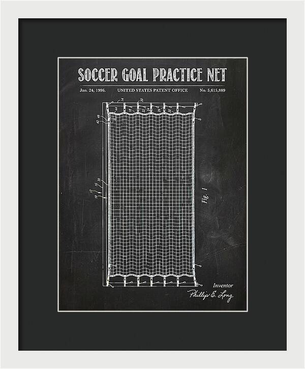 Soccer Goal Practice Net Chalkboard Patent Us5615889