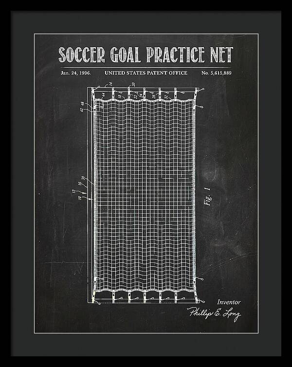 Soccer Goal Practice Net Chalkboard Patent Us5615889