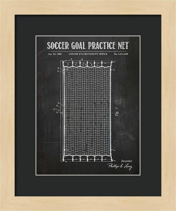 Soccer Goal Practice Net Chalkboard Patent Us5615889