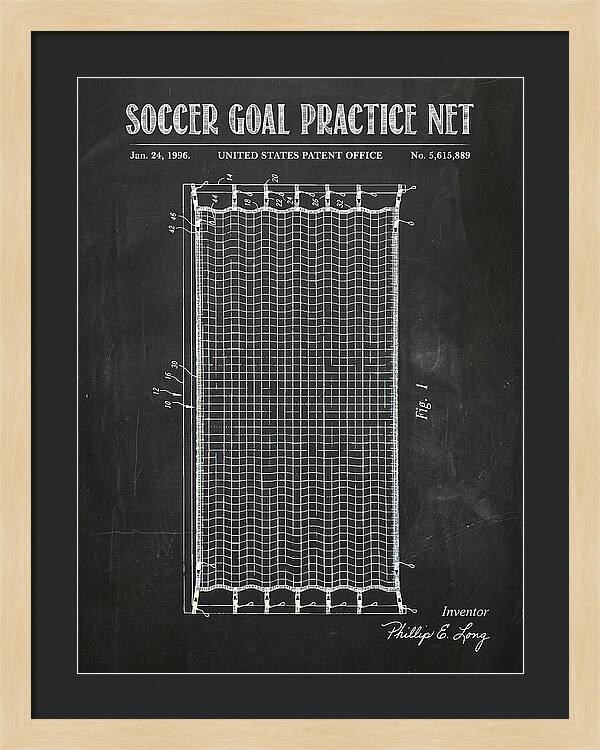 Soccer Goal Practice Net Chalkboard Patent Us5615889