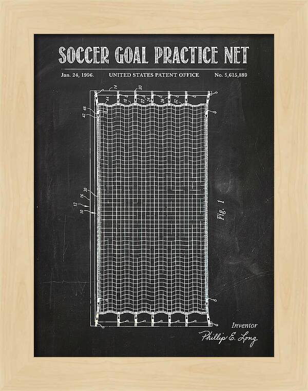 Soccer Goal Practice Net Chalkboard Patent Us5615889