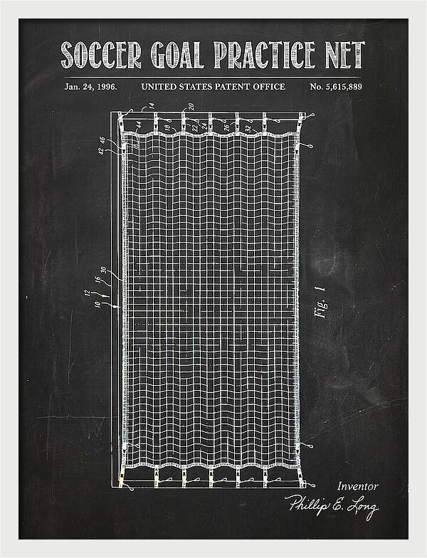 Soccer Goal Practice Net Chalkboard Patent Us5615889