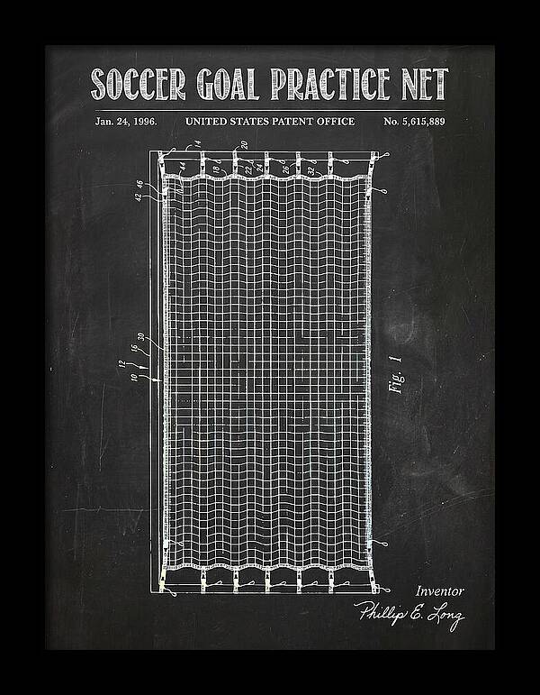 Soccer Goal Practice Net Chalkboard Patent Us5615889