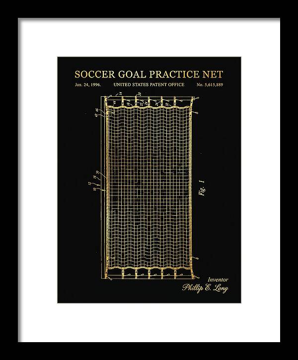 Soccer Goal Practice Net Gold Patent Us5615889