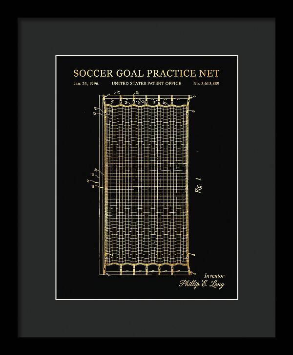 Soccer Goal Practice Net Gold Patent Us5615889