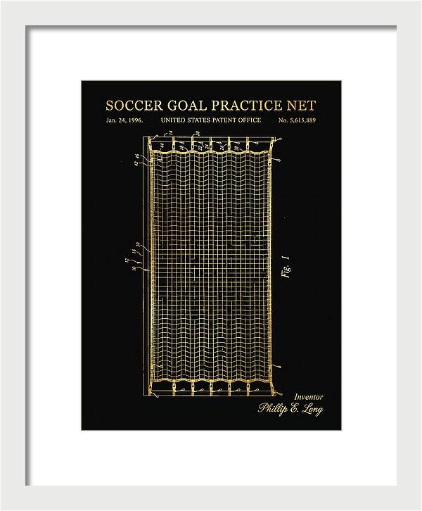 Soccer Goal Practice Net Gold Patent Us5615889
