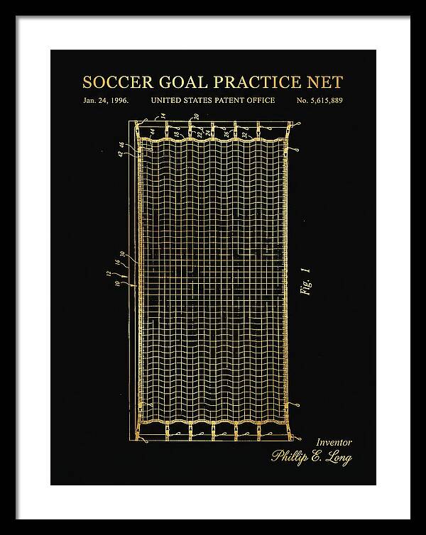 Soccer Goal Practice Net Gold Patent Us5615889