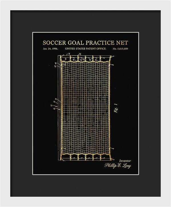 Soccer Goal Practice Net Gold Patent Us5615889