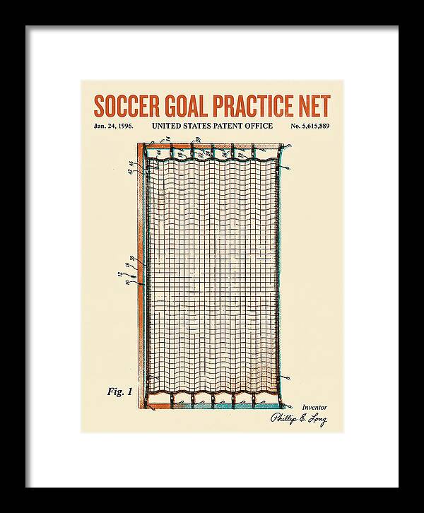 Soccer Goal Practice Net Retro Patent Us5615889