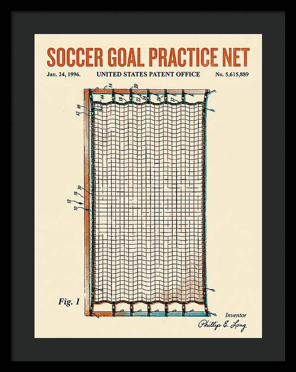 Soccer Goal Practice Net Retro Patent Us5615889