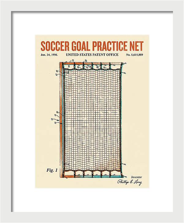 Soccer Goal Practice Net Retro Patent Us5615889