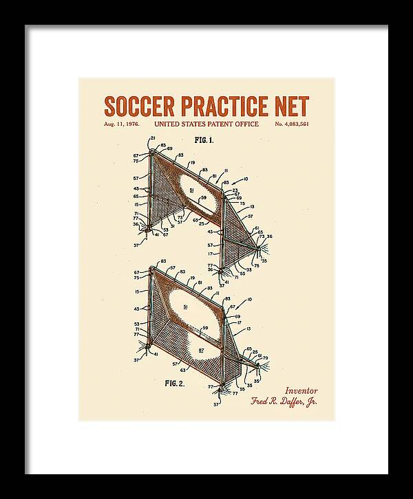 Soccer Practice Net Retro Patent Us4083561