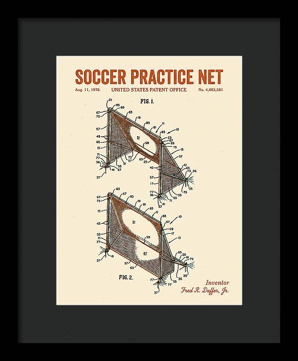 Soccer Practice Net Retro Patent Us4083561
