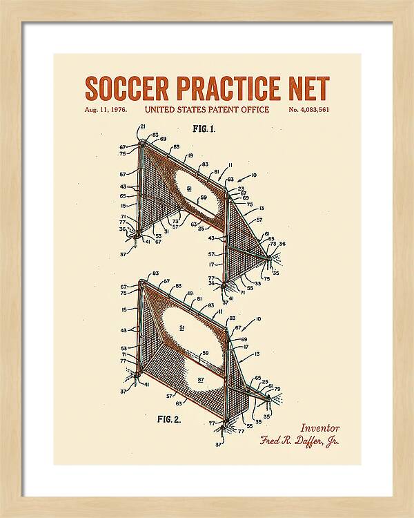 Soccer Practice Net Retro Patent Us4083561